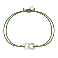 Bracelet cordon Lune en Or avec diamant Bracelet Lune en or avec diamant DCGEMMES Or Rose 18 carats Vert 