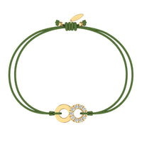 Bracelet cordon Lune en Or avec diamant Bracelet Lune en or avec diamant DCGEMMES Or Jaune 18 carats Vert 
