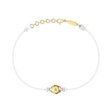 Bracelet cordon Solitaire en Or avec diamant Bracelet Solitaire en or avec diamant DCGEMMES Or Jaune 18 carats Blanc 