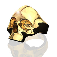 Bague tète de mort : Skull Chevalière homme Skull DCGEMMES Or Jaune 18 carats  