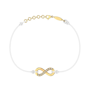 Bracelet cordon Infini en Or avec diamant