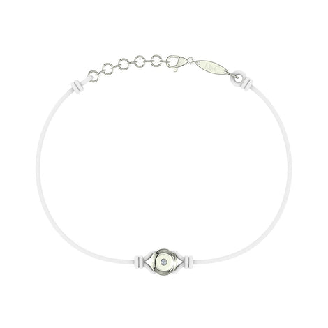Bracelet cordon Solitaire en Or avec diamant Bracelet Solitaire en or avec diamant DCGEMMES Or Blanc 18 carats Blanc 
