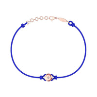 Bracelet cordon Solitaire en Or avec diamant Bracelet Solitaire en or avec diamant DCGEMMES Or Rose 18 carats Bleu électrique 