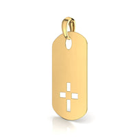 Plaque militaire or ou argent avec croix Plaque militaire avec croix DCGEMMES   