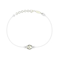 Bracelet cordon Solitaire en argent avec diamant Bracelet Solitaire en argent avec diamant DCGEMMES Blanc Pochette 