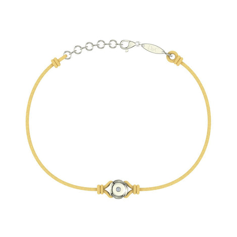 Bracelet cordon Solitaire en Or avec diamant Bracelet Solitaire en or avec diamant DCGEMMES Or Blanc 18 carats Doré 