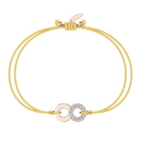 Bracelet cordon Lune en Or avec diamant Bracelet Lune en or avec diamant DCGEMMES Or Rose 18 carats Doré 