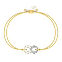 Bracelet cordon Lune en Or avec diamant Bracelet Lune en or avec diamant DCGEMMES Or Blanc 18 carats Doré 