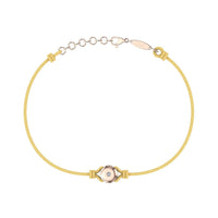 Bracelet cordon Solitaire en Or avec diamant Bracelet Solitaire en or avec diamant DCGEMMES Or Rose 18 carats Doré 