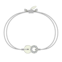 Bracelet cordon Lune pleine en Or avec diamant Bracelet Lune pleine en or avec diamant DCGEMMES Or Blanc 18 carats Gris 