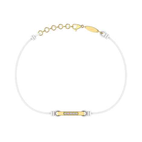Bracelet cordon Barrette en Or avec diamants Bracelet Barrette en or avec diamant DCGEMMES Or Jaune 18 carats Blanc 