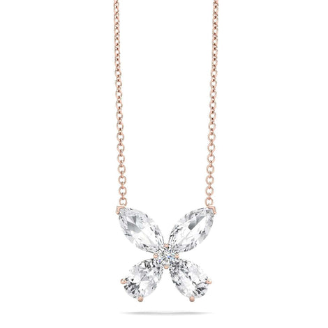 Papillon Diamant Saphir blanc Papillon-Diamant Saphir blanc DCGEMMES Or Rose 18 carats  