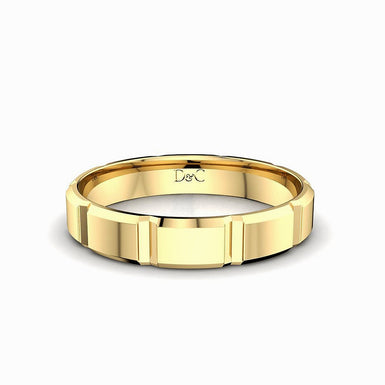 Men's wedding band Èze 4 mm 18k Yellow Gold / 44 to 52