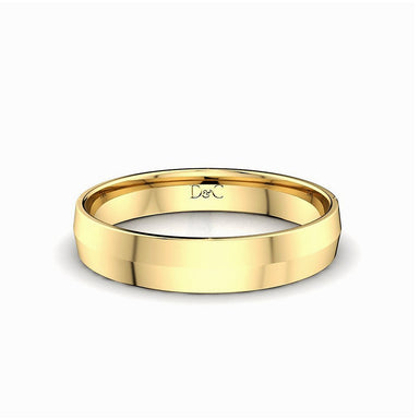 Sète men's wedding ring 4 mm 18k Yellow Gold / 44 to 52