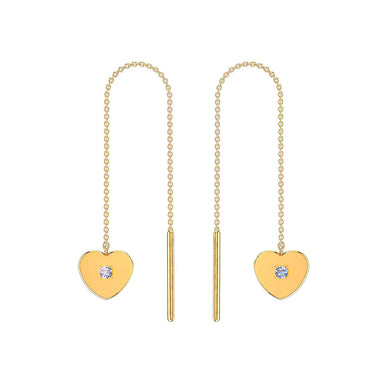 Boucles d'oreilles en or avec diamants Paula H / VS / Or Jaune 18 carats