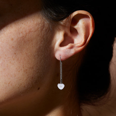 Boucles d'oreilles argent avec diamants Paula Boucles d'oreilles argent avec diamants Paula DCGEMMES   