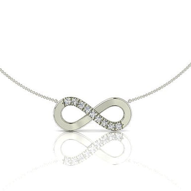 Silver and diamond necklace Cloé Pochette