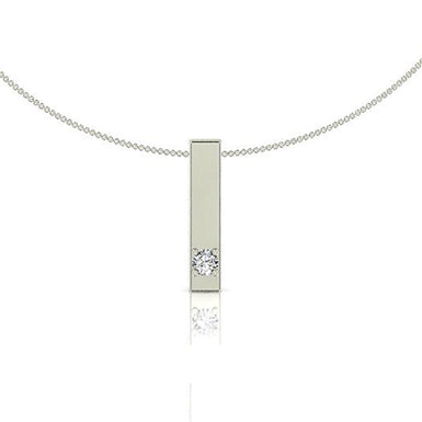 Lou Pochette silver and diamond necklace