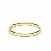 Fede mezzo anello 2mm donna Antibes Mezzo anello bombato DCGEMMES Oro giallo 18 carati da 44 a 52