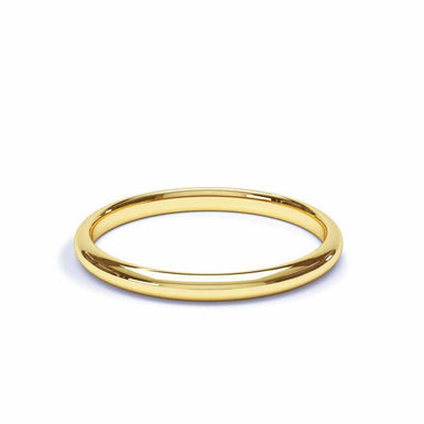 Fede nuziale brillante per donna Monaco cuscino mezzo anello 2mm