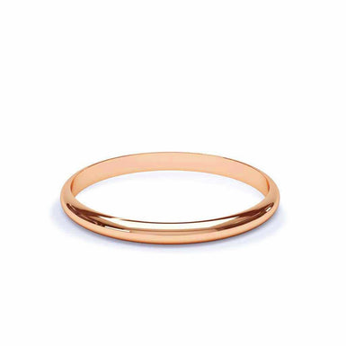 Fede nuziale brillante per donna Martigues braccialetto mezzo piatto 2 mm Oro rosa 18 carati / da 44 a 52
