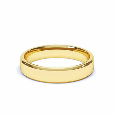 Brilliant Ramatuelle man wedding ring straight cut edges 4mm 18k Yellow Gold / 44 to 52