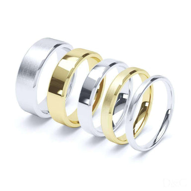 Ramatuelle man's brilliant wedding ring straight cut edges 4mm