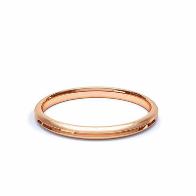 Fede nuziale da donna banco d'oro 2 mm mezzo braccialetto Aubagne oro rosa 18 carati / da 44 a 52