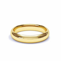 Brillante fede nuziale da uomo Monaco mezzo cuscino braccialetto 4mm Monaco mezzo cuscino braccialetto DCGEMMES oro giallo 18 carati da 44 a 52