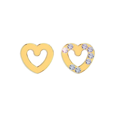 Boucles d'oreilles en or avec diamants Celia H / VS / Or Jaune 18 carats