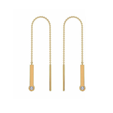 Boucles d'oreilles en or avec diamants Lolita H / VS / Or Jaune 18 carats