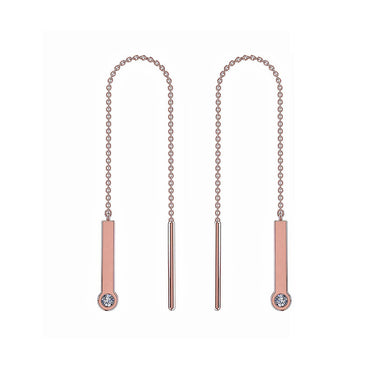 Boucles d'oreilles en or avec diamants Lolita H / VS / Or Rose 18 carats