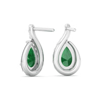 Stella 1.00 carat pear emerald earrings Stella pear emerald earrings DCGEMMES
