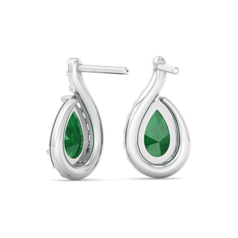Stella 1.40 carat pear emerald earrings Stella pear emerald earrings DCGEMMES
