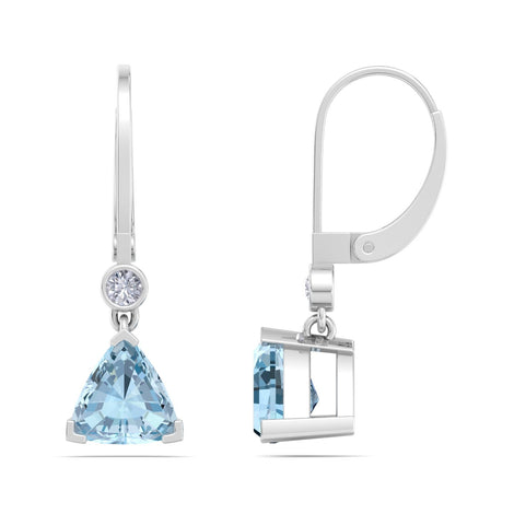 Aria pear aquamarine and round diamond earrings 0.80 carat Aria pear aquamarine and round diamond earrings DCGEMMES