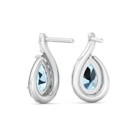 Stella 2.30 carat pear aquamarine and round diamond earrings Stella pear aquamarine and round diamond earrings DCGEMMES
