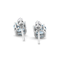 Pia round aquamarine and round diamond earrings 1.55 carat Pia round aquamarine and round diamond earrings DCGEMMES