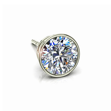 Round diamond earring 0.30 carat Brack I / SI / 18k White Gold