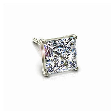 Boucle d'oreille diamant rond 0.30 carat Owen I / SI / Or Blanc 18 carats