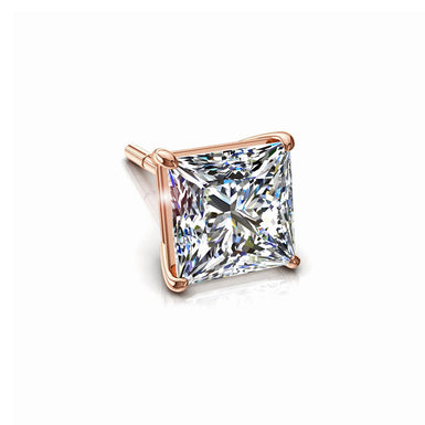 Boucle d'oreille diamant rond 0.30 carat Owen I / SI / Or Rose 18 carats