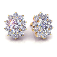 Boucles d'oreilles diamants ovales 1.40 carat Elisabeth Boucles d'oreilles Elisabeth diamants ovales DCGEMMES   