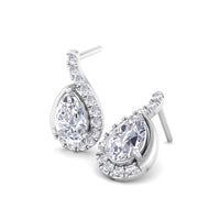 Stella 0.90 carat pear diamond earrings Stella pear diamond earrings DCGEMMES