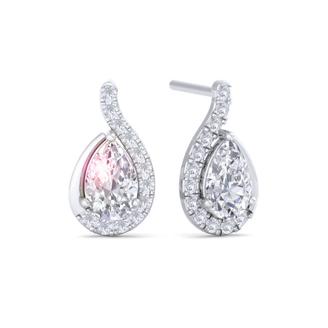 Stella pear diamond earrings 0.90 carat Stella pear diamond earrings DCGEMMES I SI 18 carat White Gold