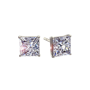 Boucles d'oreilles diamants princesses 0.40 carat Gloria I / SI / Or Blanc 18 carats
