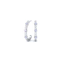 Helene Orecchini con diamanti tondi 0.12 carati Helene Orecchini con diamanti tondi 18 carati DCGEMMES Oro bianco XNUMX carati