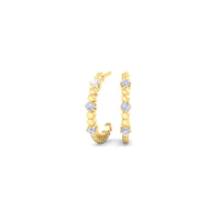 Helene 0.12 carat round diamond earrings Helene round diamond earrings DCGEMMES 18 carat Yellow Gold