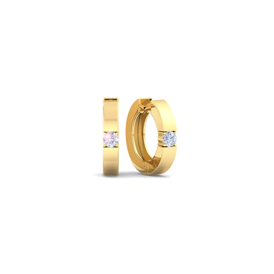 Orecchini Ninon con diamanti tondi da 0.20 carati in oro giallo 18 carati