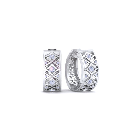 Elsa 0.30 carat round diamond earrings Elsa round diamond earrings DCGEMMES 18 carat White Gold