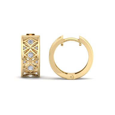 Orecchini Elsa con diamanti tondi da 0.30 carati in oro giallo 18 carati