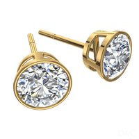 Alambra 0.40 carat round diamond earrings Alambra round diamond earrings DCGEMMES